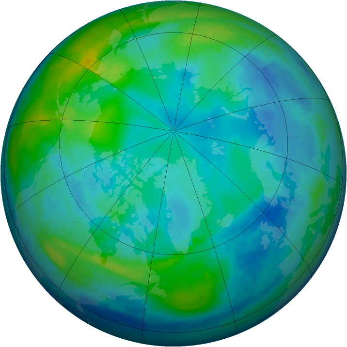 Arctic ozone map for 14 November 1997